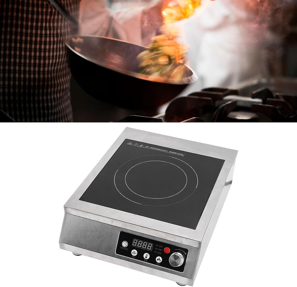Portable Induction Cooktop,3500W Countertop Burner Induction Hot Plate Induction Cooker Electric Cooking Cooktop with Angle Control Panel for Kitchen Cooking (01)