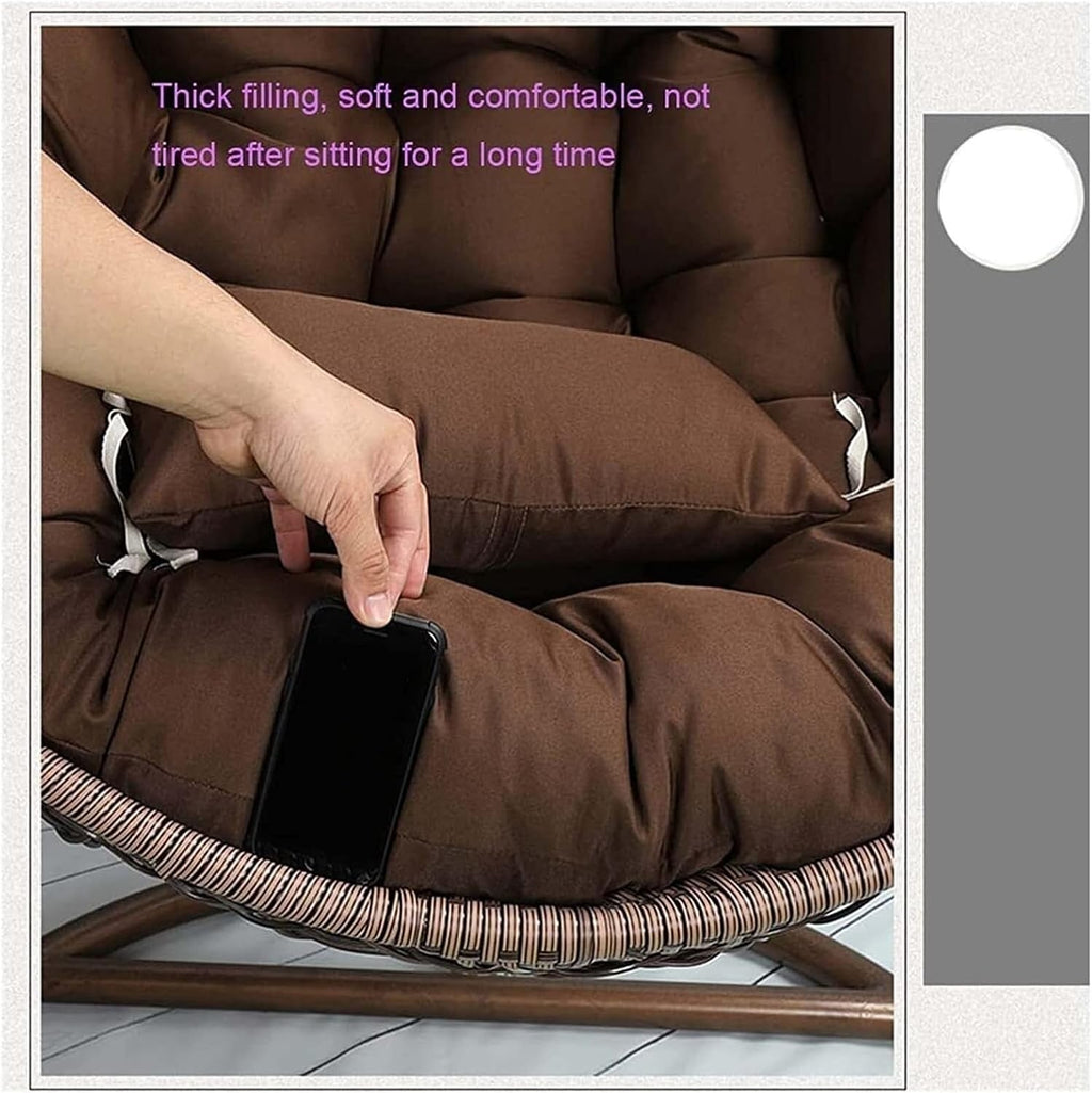 Indoor Outdoor Rocking Chair Cushion Soft Thick Comfortable Hanging Egg Hammock Chair Seat Pad Removable Thick Hanging Basket Chair Cushion Washable