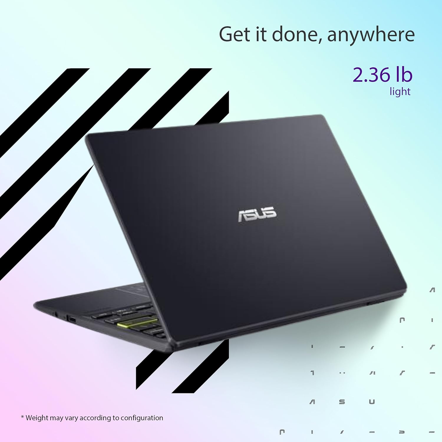 ASUS Vivobook Go 11.6' HD Slim Laptop, Intel Dual Core N4500, Intel Graphics, 4GB, 128GB, Windows 11 Home, SonicMaster, ErgoSense, Black, L210KA-ES04