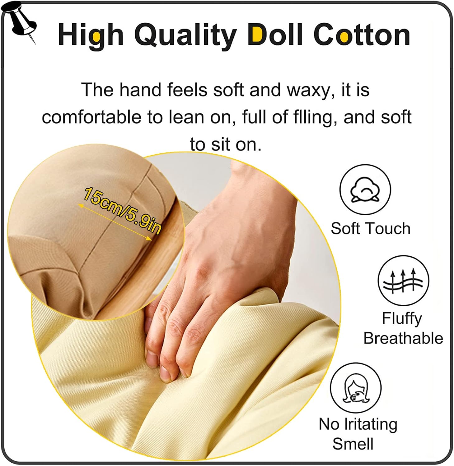 Thickened Overstuffed Round Chair Cushion Premium Leisure Egg Chair Seat Pad for Ultimate Comfort Outdoor/Indoor Use Stylish Home Decor