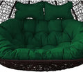 2 Seater Egg Chair Swing Cushion Outdoor,Double Egg Chair Cushion Replacement,Waterproof Detachable Hanging Basket Chair Cushions,for Garden Balcony(G)