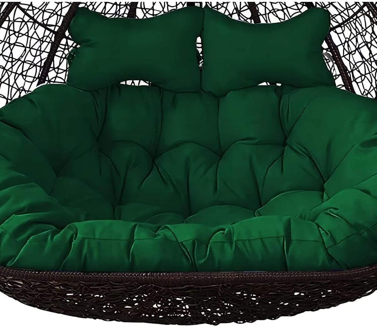2 Seater Egg Chair Swing Cushion Outdoor,Double Egg Chair Cushion Replacement,Waterproof Detachable Hanging Basket Chair Cushions,for Garden Balcony(G)