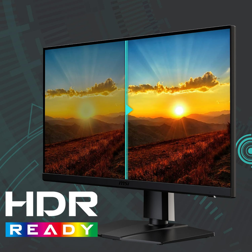 msi G272QPF E2 27-inch 2560 x 1440 (QHD) Computer Monitor, 180Hz, Adaptive Sync, HDMI, DisplayPort, VESA Mountable, Tilt, Height Adjustable, Speaker, 1ms, Black