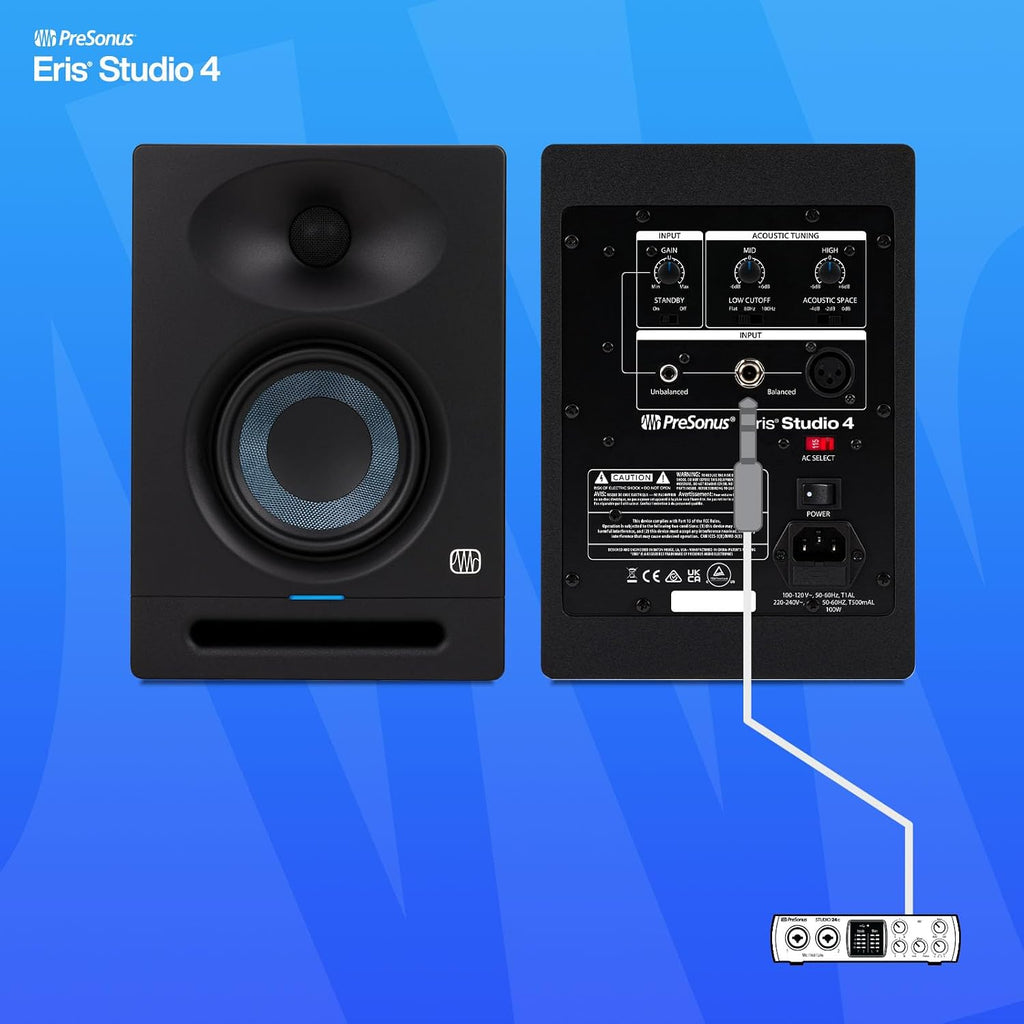 PreSonus Eris Studio 4 4.5-inch 2-Way Active Studio Monitor with EBM Waveguide