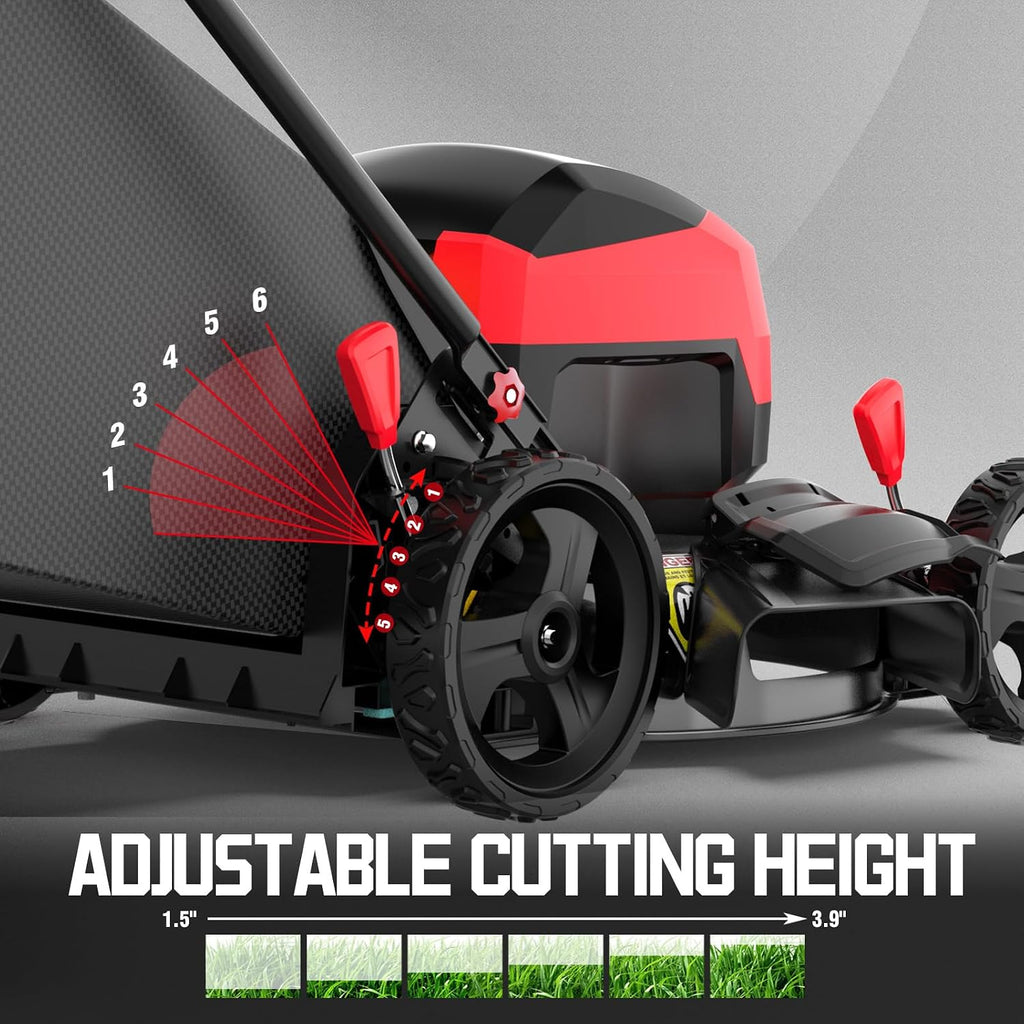 PowerSmart 40V 17' Cordless Lawn Mower with 4.0Ah Battery and Charger, Brushless Motor, up to 1/8 Acre, 3-in-1 (MB2417A)