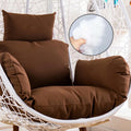 Egg Chair Cushion Only, Outdoor Hanging Swing Chair Cushion, Hanging Egg Chair Cushion Thick, Washable Cover Hanging Hammock Chair Cushion for Garden, Chair Pads Replacement Brown