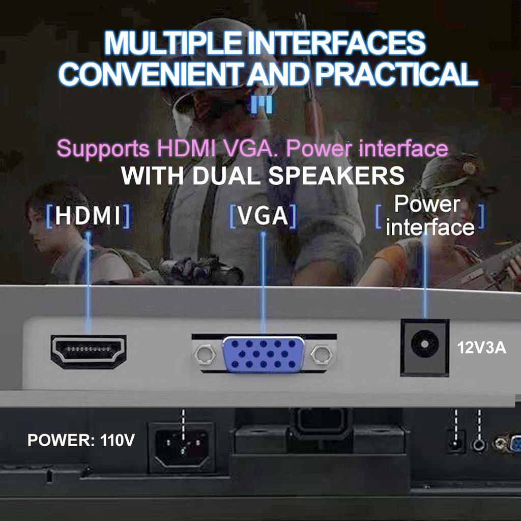 19 inch HD (1440x 900) Monitor,2Packs 60Hz Refresh Rate, HDMI x1, Small Thin Monitor for laptops, Computers and desktops,LED Display, VGA/HDMI Connection.