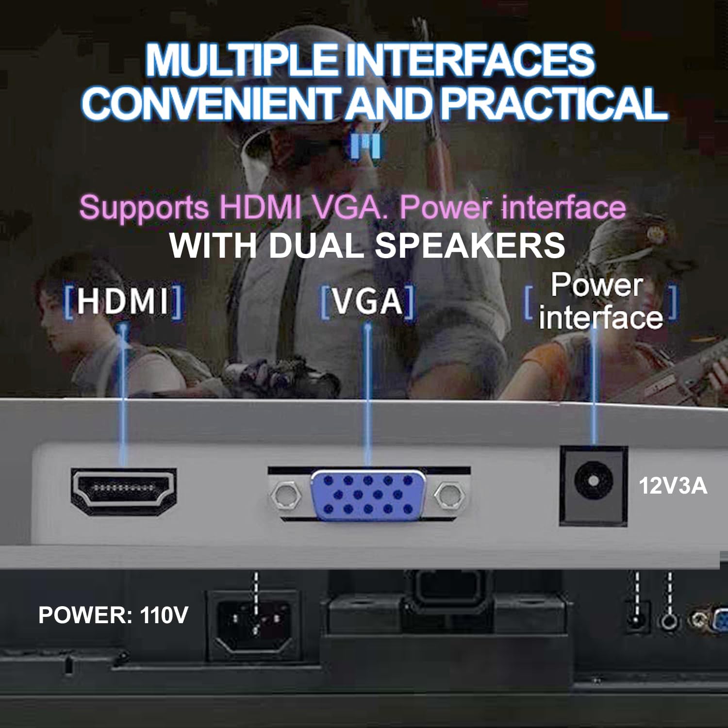 19 inch HD (1440x 900) Monitor,2Packs 60Hz Refresh Rate, HDMI x1, Small Thin Monitor for laptops, Computers and desktops,LED Display, VGA/HDMI Connection.