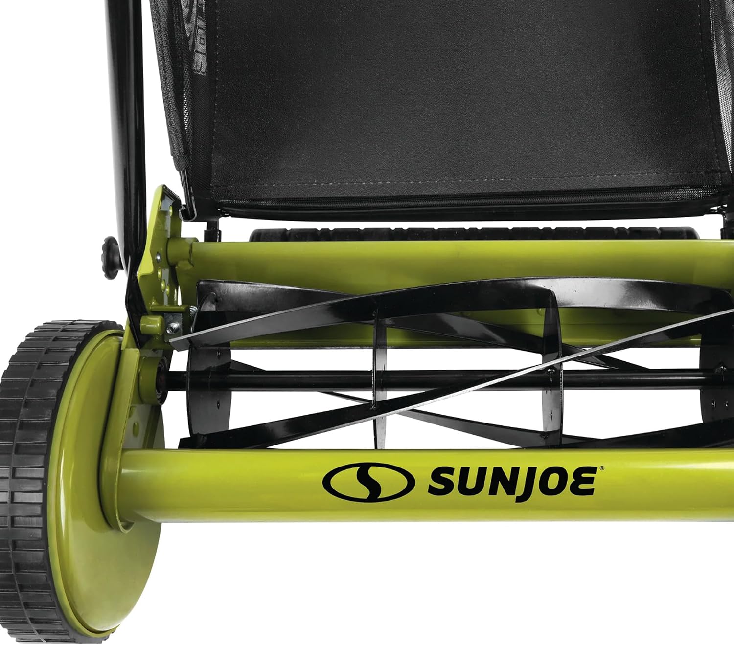 Sun Joe MJ502M Reel Mower w/ 8.5-Gallon, 9-Position Height Adjustment, Foam Grip, Compact Design, Green, 20-Inch Manual w/Grass Catcher