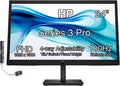 HP Series 3 Pro 324pe 24' FHD IPS Monitor w/ 5ms Response Time, Anti Glare, Flicker Free, Pivot, VGA, VESA Mount (100mm), Displayport, HDMI, & DKZ USB Port Expander, Black Color (B1GM5AA#ABA)