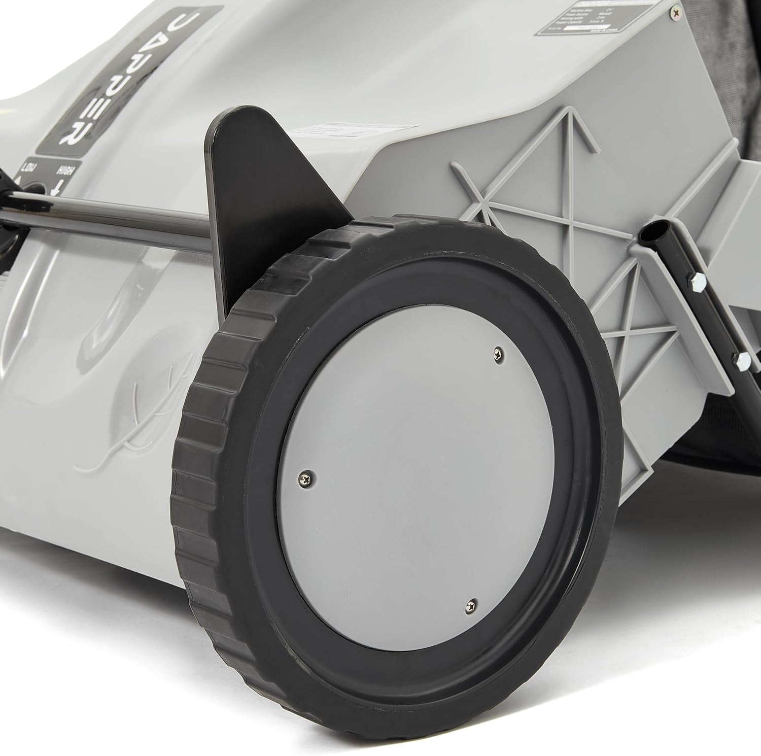 Dapper Supply 22-Inch Push Lawn Sweeper, Grass, Lawn and Leaf Cleanup Collector with Large 3.5 cu. ft. Hopper Bag, Durable Wheels, and Dual Spinning Brushes, Grey