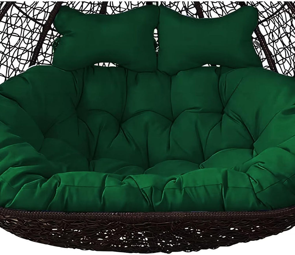 2 Seater Egg Chair Swing Cushion Outdoor, Washable Hanging Egg Chair Cushions Replacement, Large Single Chair Pads Nest Shaped Seat Cushions, Thick Soft Solid Color Chair Back Pillow