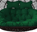2 Seater Egg Chair Swing Cushion Outdoor, Washable Hanging Egg Chair Cushions Replacement, Large Single Chair Pads Nest Shaped Seat Cushions, Thick Soft Solid Color Chair Back Pillow