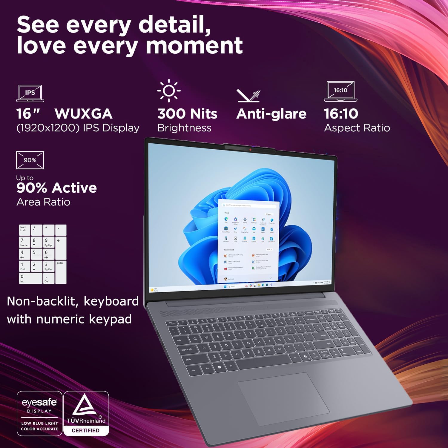 Lenovo 15.3' FHD+ Laptop Computer, Intel 8-Core i5-13420H, 8GB DDR4 RAM, 512GB PCIe SSD, 2026 Edition, Long Battery Life, WiFi 6, Bluetooth 5.2, HDMI, Type-C, Copilot Key, Windows 11 Home, Slate