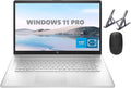 HP 17 Laptop, 17.3' HD+, Intel Quad Core i3-1125G4 Processor, 32GB RAM, 1TB SSD, Windows 11 Pro, Anti-Glare Display, Long Battery Life, Wi-Fi, Bluetooth, Webcam, HDMI, Alpacatec Accessories, Silver
