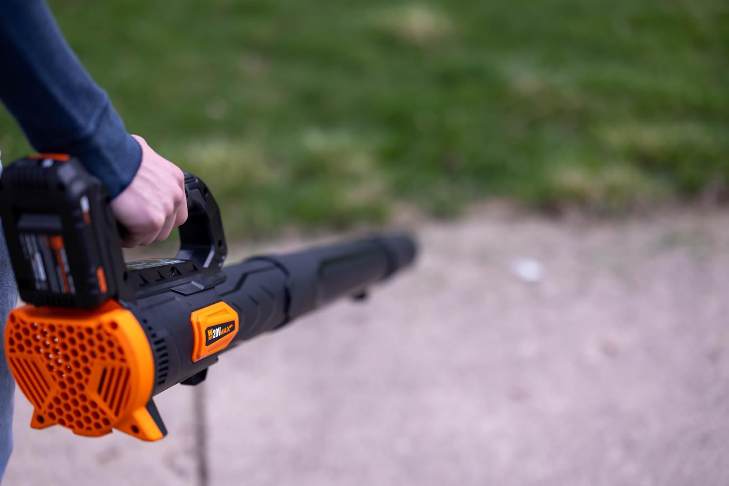 WEN 20V Max Cordless 19-Inch Lawn Mower, String Trimmer, and Leaf Blower Combo Kit with Two 5Ah Batteries and Dual Port Charger (20VK3TBM)