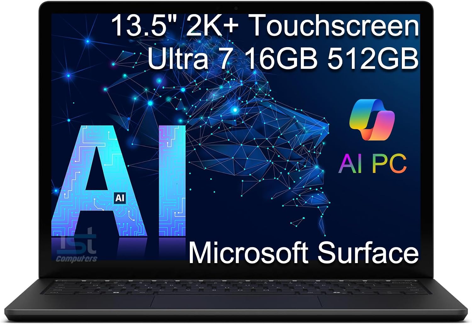 Microsoft Surface Laptop 6 AI PC for Business (13.5' 2K+ Touchscreen, Intel 16-Core Ultra 7 165H (> i7-1355U), 16GB DDR5 RAM, 512GB SSD), 18.5-Hr Long Battery Life, 1080p IR Webcam, Win 11 Pro, Black