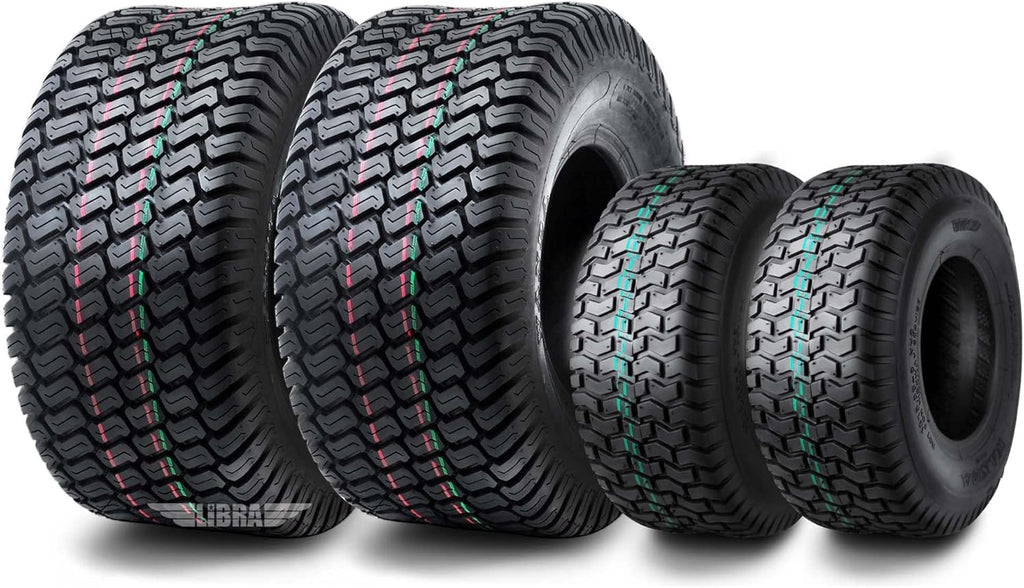 WANDA Set 4 Lawn Mower Turf Tires 15x6-6 Front & 18x9.5-8 Rear /4PR -13016/13032