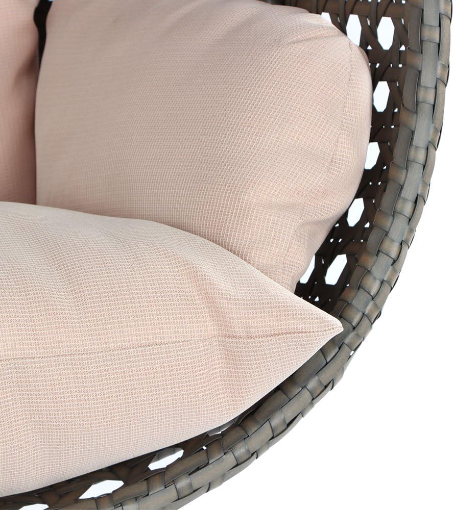 Fully Stuffed Cushion for Luxury 2 Person Hanging Swing Chair, Cushion Replacement Swing Chair Cushion Latte Color.