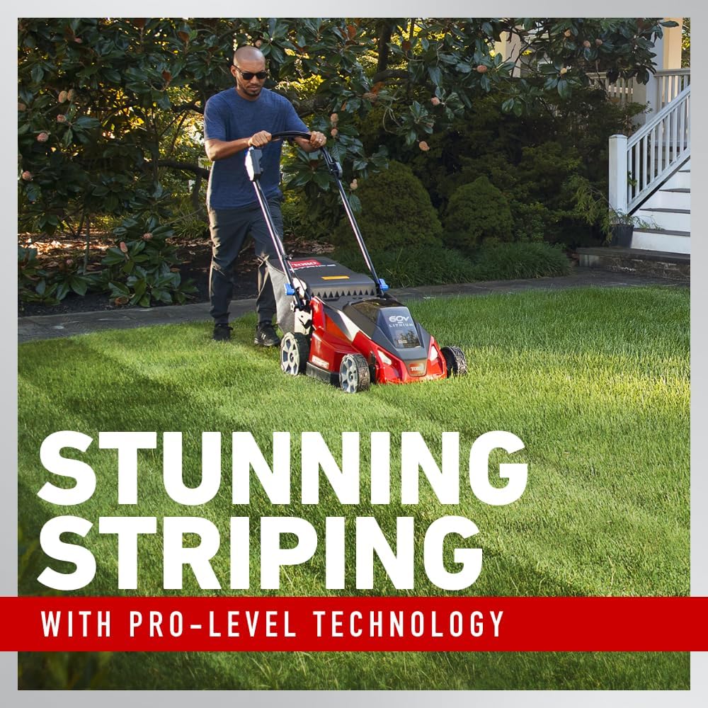 Toro 60V MAX* 21 in. Stripe® Dual Blades, Self-Propel Lawn Mower - Battery/Charger Not Included