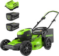 Greenworks 80V 21' Brushless Cordless (Push) Lawn Mower (75+ Compatible Tools), (2) 2.0Ah Batteries and 30 Minute Rapid Charger Included