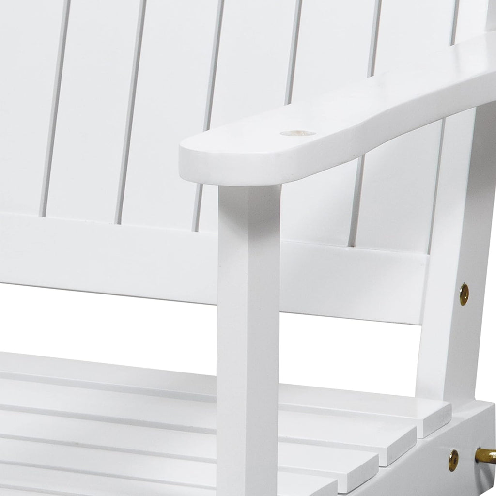 Villa Garden Hanging Solid Wood Leisure Rocking Chair Thickened with Galvanized Reinforcement Chain Suitable for Indoor and Outdoor Use