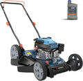 SENIX 21-Inch Gas Lawn Mower, 144cc 4-Cycle Engine, 2-in-1 Mulching & Side Discharge, 6-Position Height Adjustment, Push Walk-Behind Mower for Residential Yard & Garden