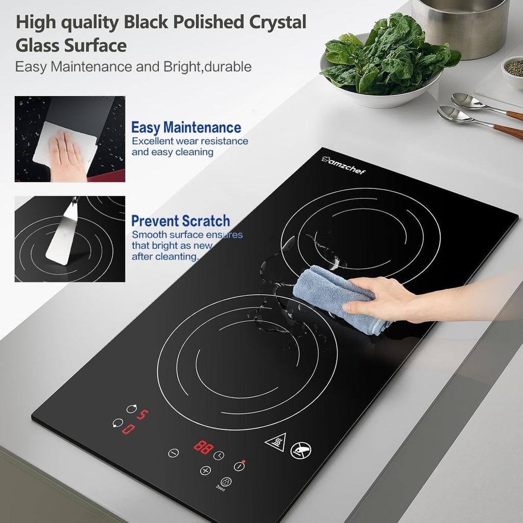 AMZCHEF Induction Cooktop 2 Burners & AMZCHEF Portable-Induction-Cooktop-2-Burner