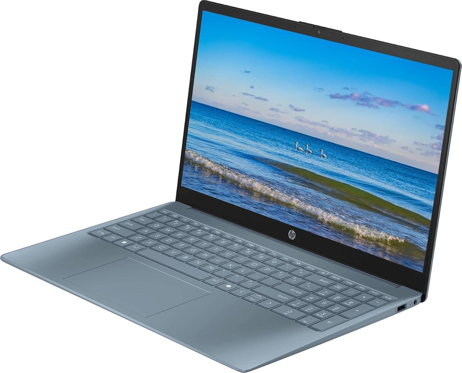 HP 2024 Portable 15'' HD Micro-Edge IPS Laptop, Intel Pentium Processor Up to 3.68GHz, 16GB DDR4, 128GB SSD, HDMI, Webcam, Ultra-Fast 6th Gen WiFi, Windows 11 OS, Dale Blue, Renewed