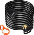 VEVOR 50FT 50Amp RV Extension Cord NEMA N14-50P to N14-50R, 125 / 250V Heavy Duty STW 6/3+ 8/1 RV Power Cord, for EV Charging and RV Trailer Campers