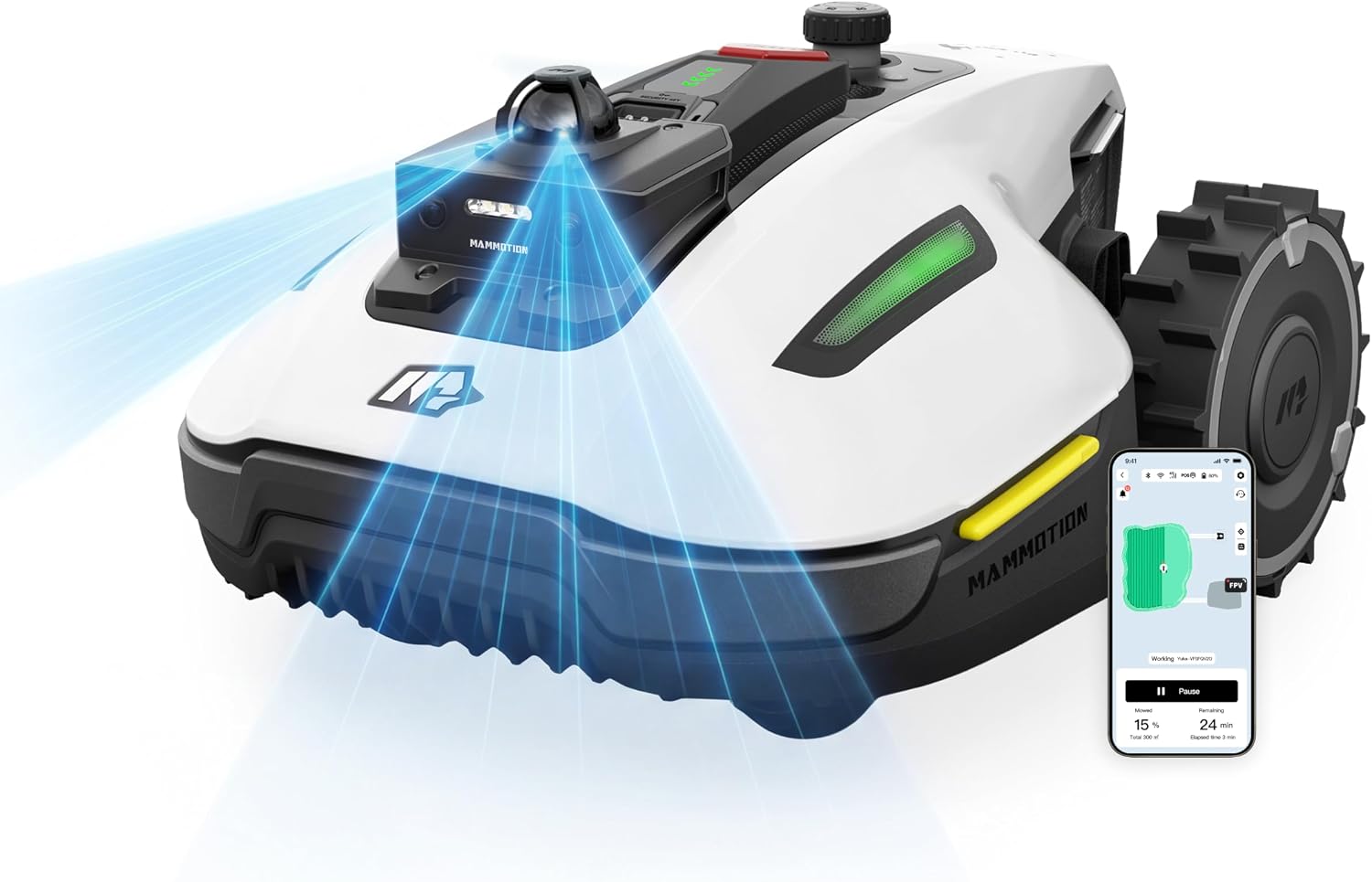 (2026 Upgrade) Mammotion YUKA mini 2 1000H Robotic Lawn Mower Reception 0.25 Acre, 360° LiDAR + AI Vision, 45% Slope, DropMow, Smart Battery Management,Cutting Heights 2.0'-3.5'