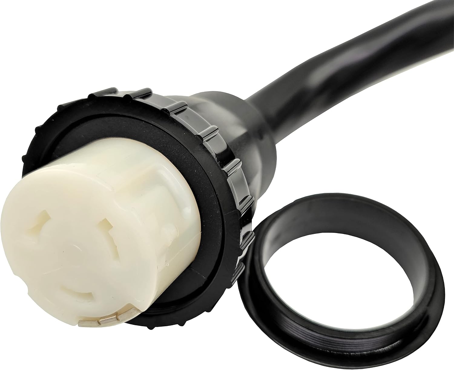 Parkworld RV 50A Shore Power Extension Cord Adapter, 50amp Camper Plug 14-50P to SS2-50R Marine Twist Lock Receptacle (36FT)
