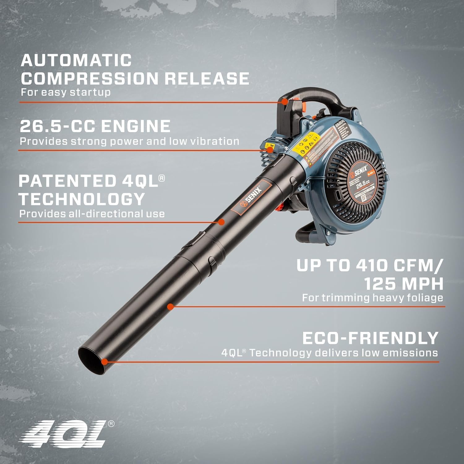 SENIX 22' Self-Propelled Gas Lawn Mower (170cc) +17-Inch 26.5 cc Gas Weed Wacker + 26.5cc Gas Leaf Blower Yard Tool Kit