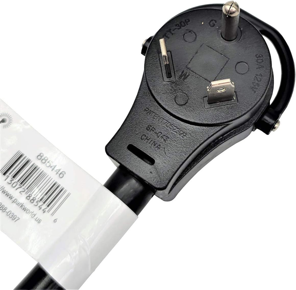 Parkworld 885446 NEMA TT-30P to L14-30R Adapter Cord, RV 30A TT-30 Male Plug with Handle to Generator 30A 4-Prong L14-30 Female Receptacle (50 Foot)