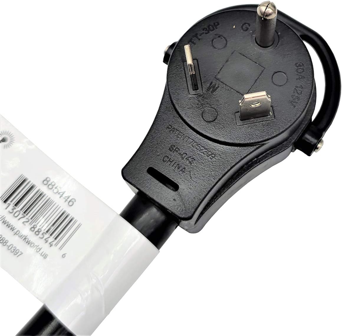 Parkworld 885446 NEMA TT-30P to L14-30R Adapter Cord, RV 30A TT-30 Male Plug with Handle to Generator 30A 4-Prong L14-30 Female Receptacle (50 Foot)