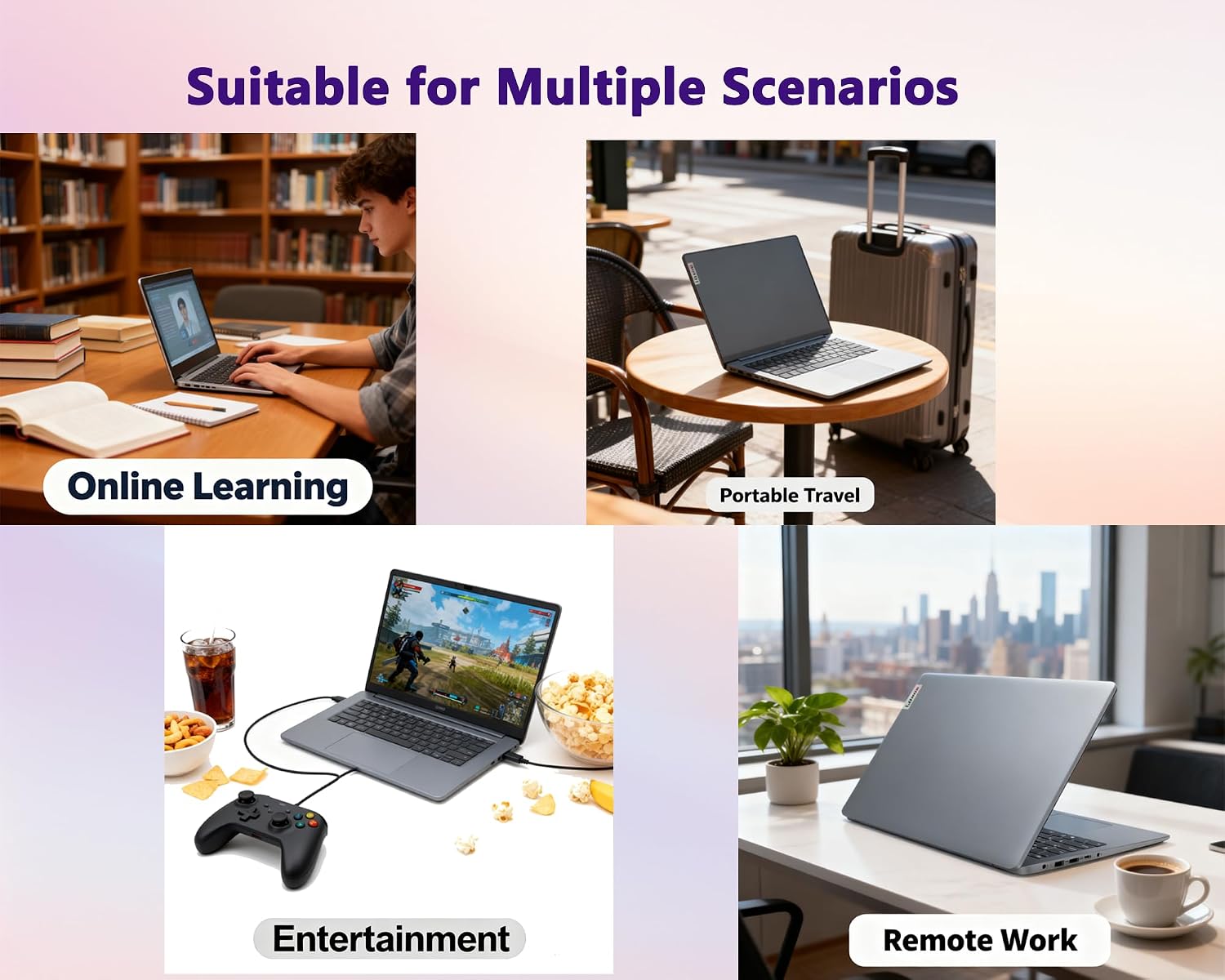 Lenovo IdeaPad Slim 3i 15.6' FHD Laptop, Intel Core i3-N305 (8-Core) CPU, 8GB LPDDR5 RAM|128GB UFS| Windows 11| Portable| Wi-Fi 6| SD Card Reader| Long Battery Life| for Business & Students|RK Bundle