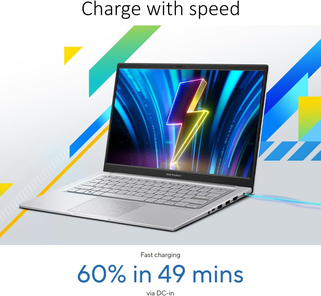 ASUS Vivobook 14 Inch Business Laptop | Intel 6-Core i3, 4.4GHz | Intel UHD Graphics | 8GB DDR4 RAM, 256GB SSD | FHD Anti-Glare IPS | WiFi 6 | 10HR Battery | Office 365 for the Web | Win 11