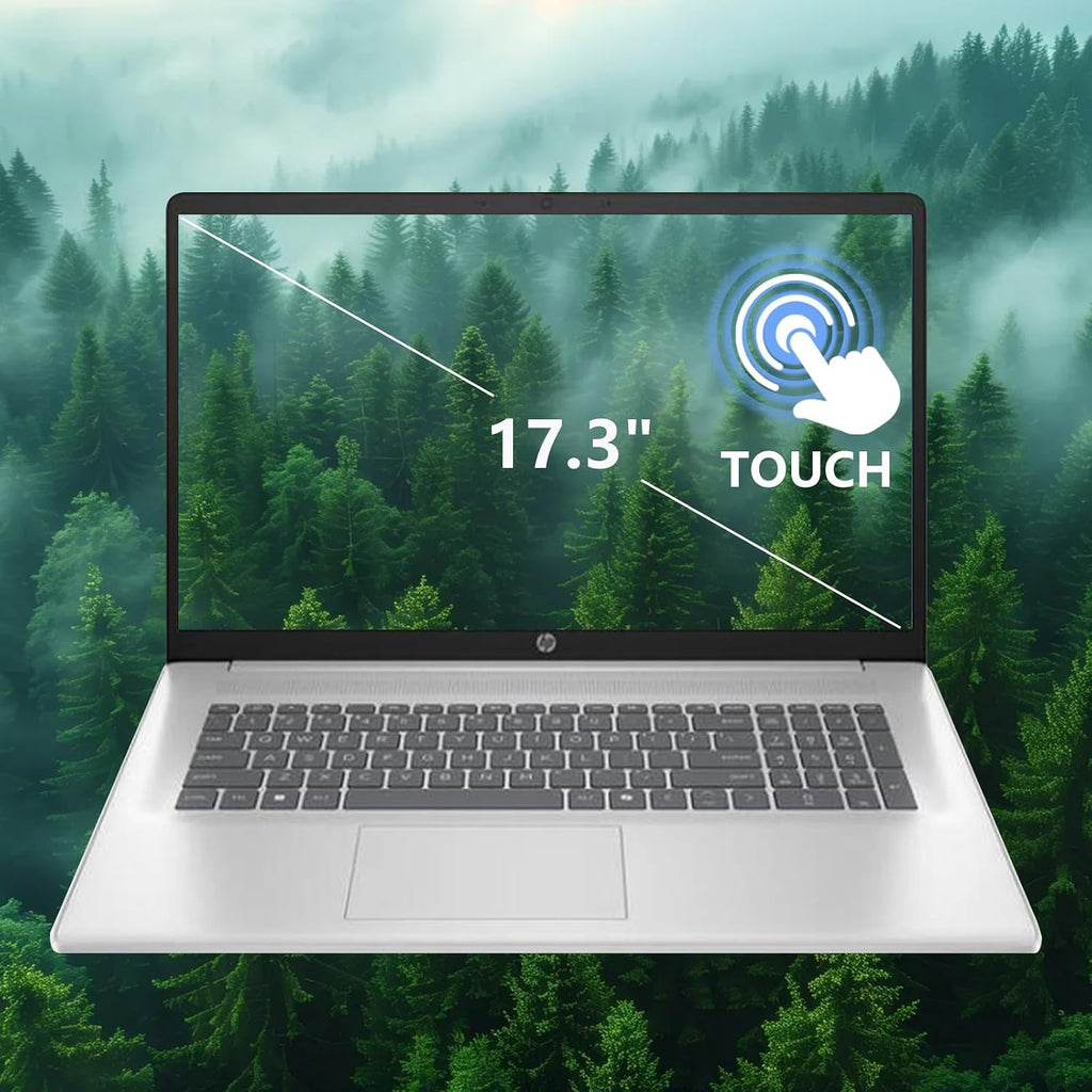 HP 17 Laptop, 17.3' FHD Display, 32GB RAM, 1TB SSD, AMD Ryzen 5 Processor(Beats i7-1165G7, Up to 4.3GHz), Webcam, Numeric Keypad, Long Battery Life, Windows 11 Home, Alpacatec Accessories, Silver