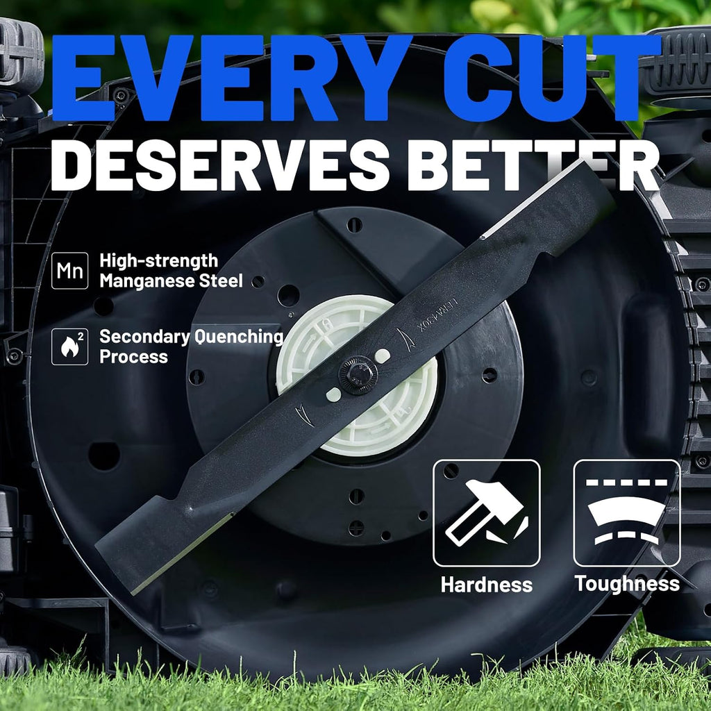 Electric Lawn Mower, Self-propelled Lawn Mower Cordless 40V(2x20V) 18.5' Brushless Mower with Electric Cutting Height Adjustment, Higher Rotation Speed, 2 x 4.0Ah Battery and Rapid Charge Included