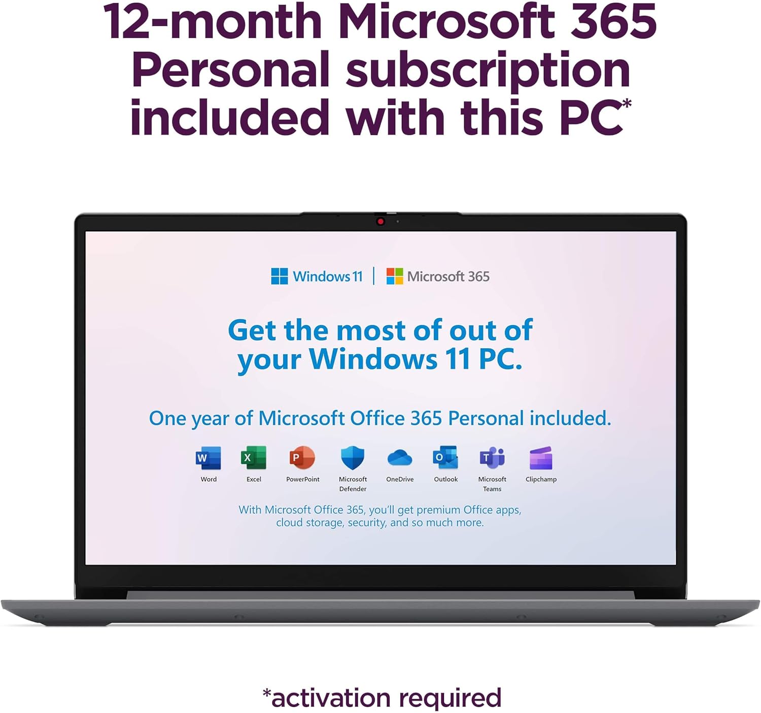 Lenovo IdeaPad 1i 15.6' HD Laptop (12GB RAM, 512GB SSD + 128GB eMMC, 1-Year Microsoft Office 365, Intel Celeron N4500) for Student, Home, Business, Numeric Keypad, IST Hub, Wi-Fi 6, Win 11 Home in S