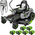EGO POWER+ Z6 Zero Turn Riding Lawn Mower, 52' Deck, Includes (6) 56V 10.0Ah Batteries and 880W Charger - ZT5216L