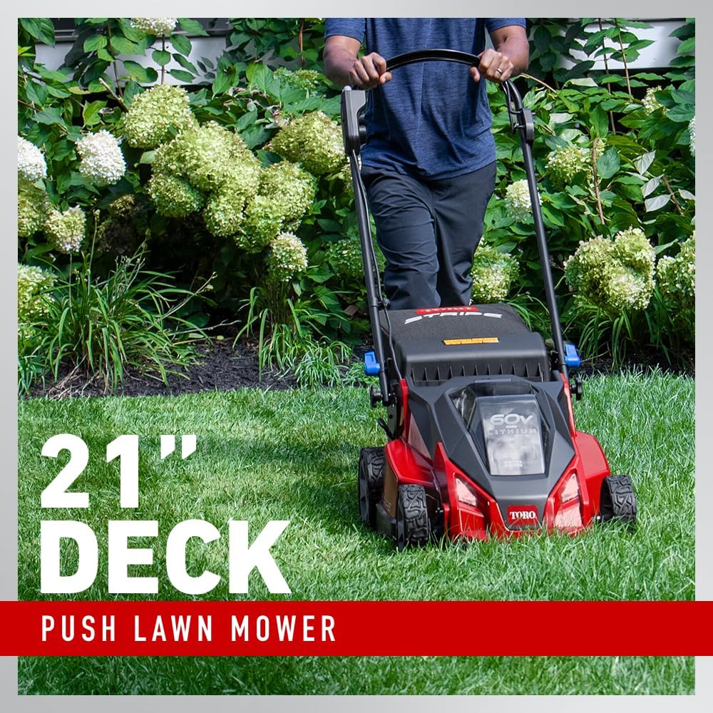 Toro 60V MAX* 21 in. Stripe® Push Lawn Mower - Battery/Charger Not Included