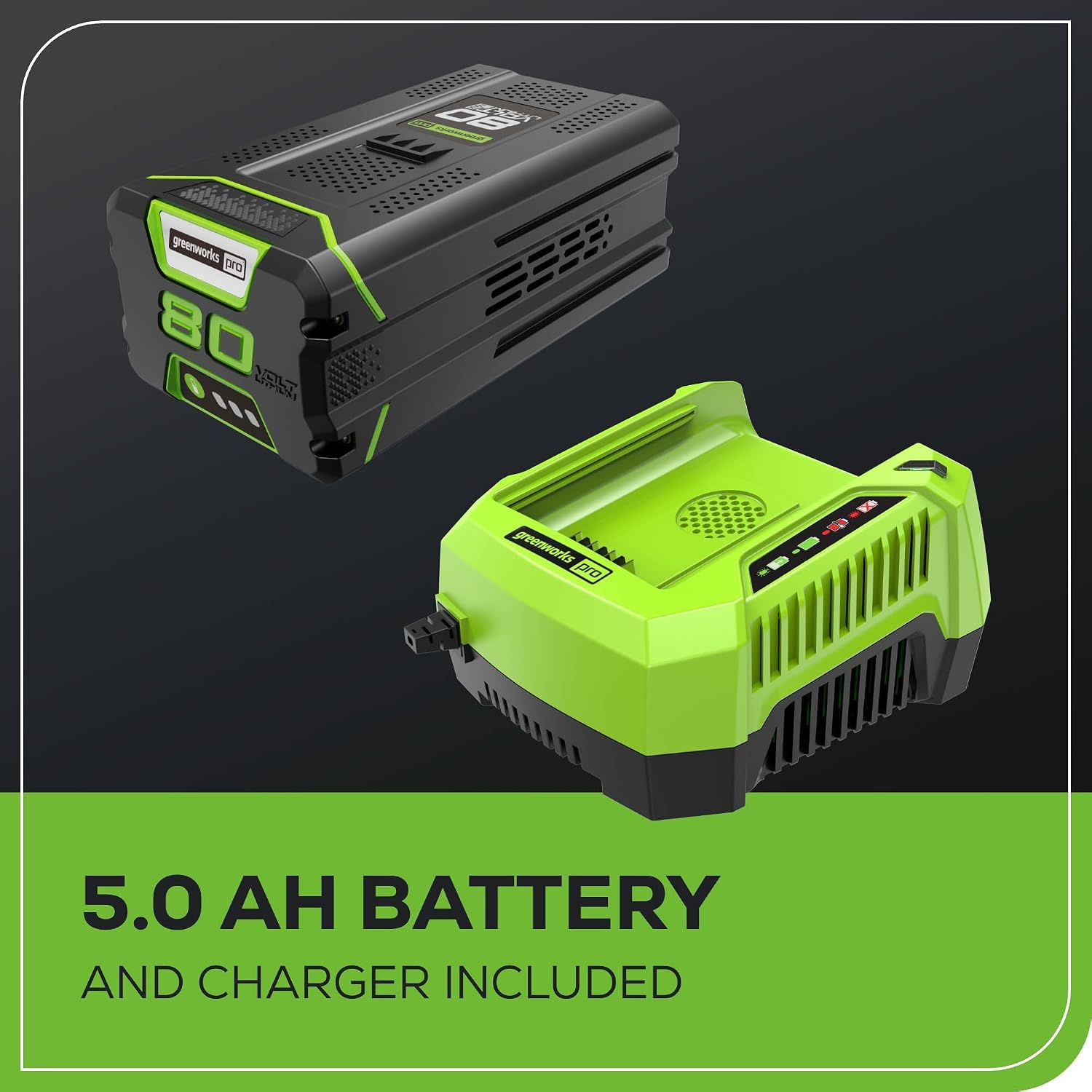 Greenworks 80V 25' Brushless Cordless ( Self-Propelled) Lawn Mower (75+ Compatible Tools), 5.0Ah Battery and Charger Included