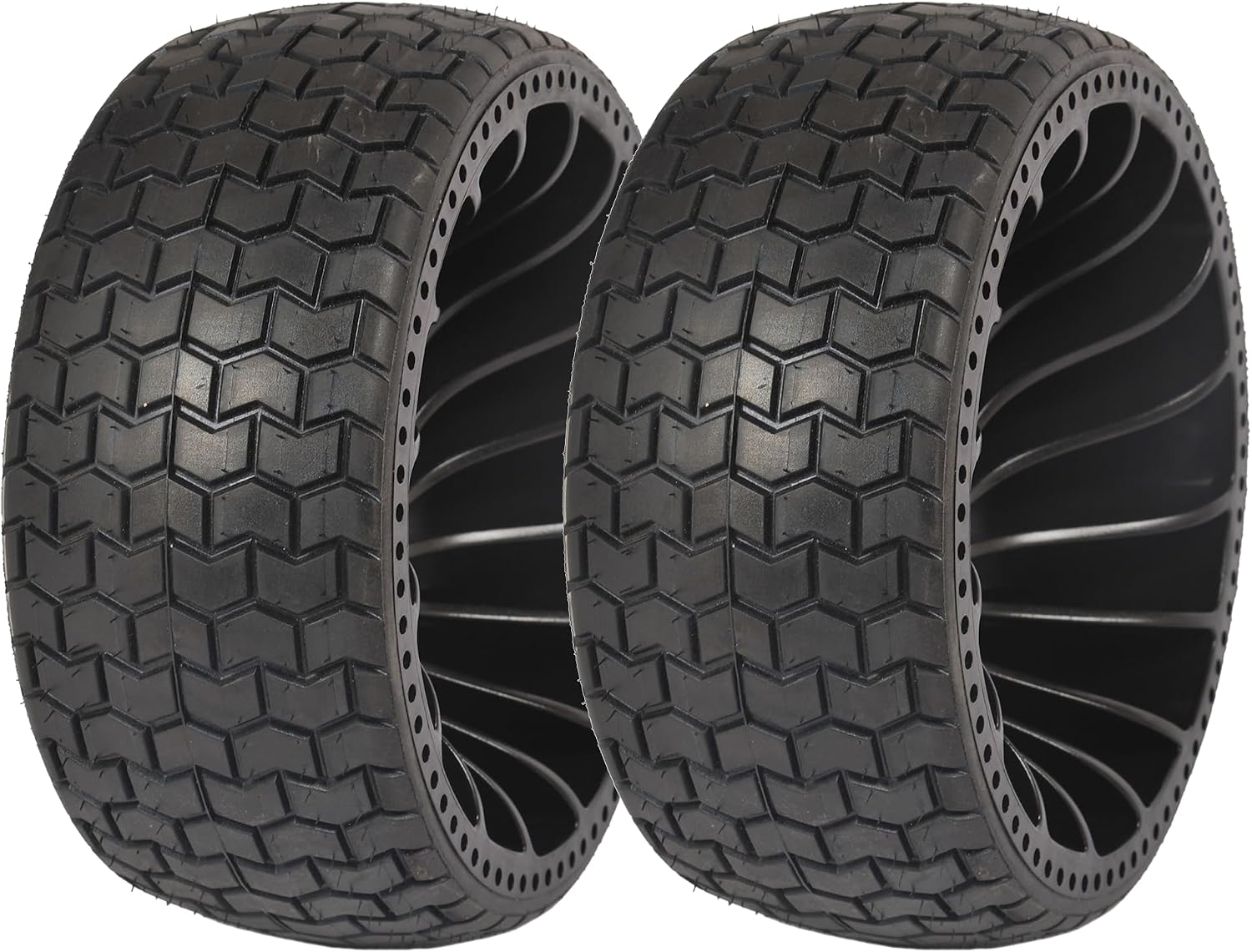 MARASTAR 31426-2PK 15x6.00-6 Tire and Wheel Assembly, Flat-Free Flex Tire, Replacement Riding Lawn Mower Front Tires, 2 pack