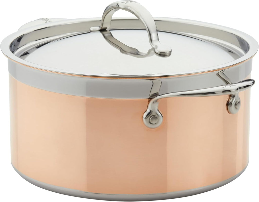Hestan - CopperBond Collection - 100% Pure Copper Stock Pot, Induction Cooktop Compatible, 6 Quart