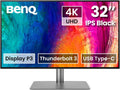 BenQ PD3225U 32 Inch 4K IPS Black UHD Thunderbolt Monitor for MacBook, AQCOLOR, 98% P3, 100% sRGB & Rec.709, DeltaE ≤2, Uniformity, Factory Calibration, USB-C 85W, USB Hub, Daisy Chain, KVM Switch