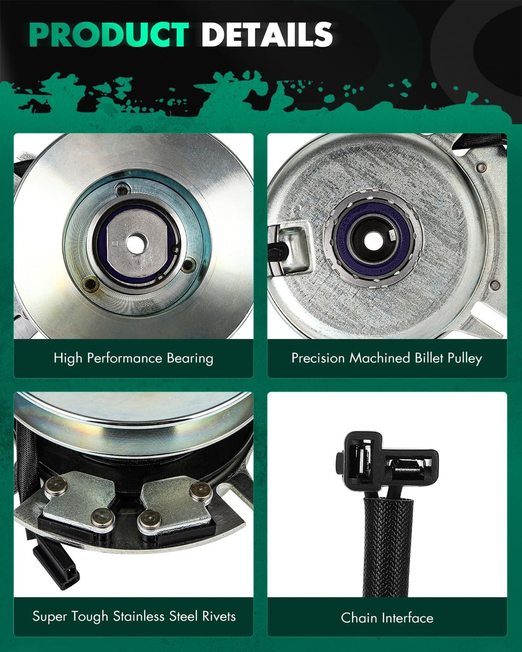 SCITOO PTO Clutch Fits for Warner: 5217-33 5217-53 5217-34 5217-44 5217-48 5217-77, for ARIENS: 00617400 03292300, for Hustler: 601801 601801K Electric Lawn Mower