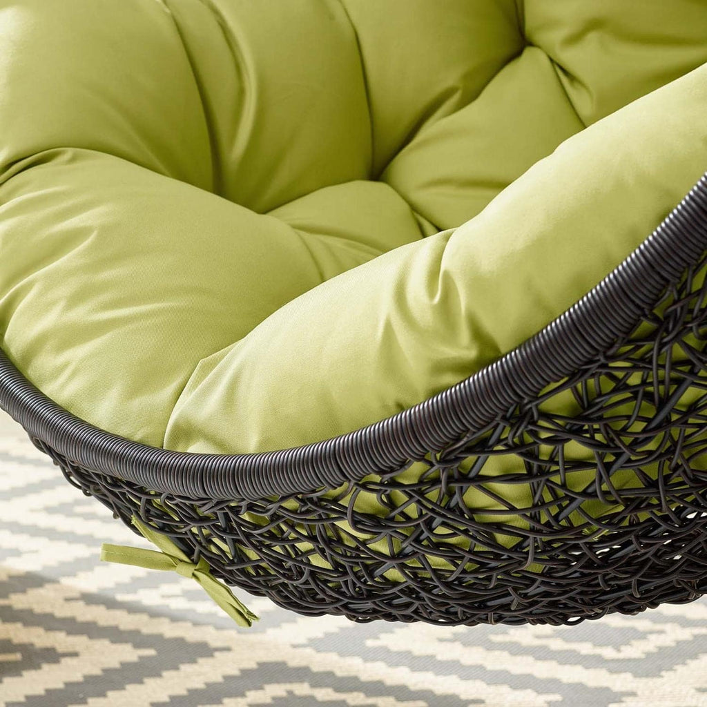 Modway EEI-3636-BLK-PER Encase Swing Outdoor Patio Lounge Chair Without Stand, Black Peridot