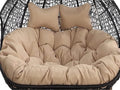 ZTGL Hammock Swing Chair Cushion, Double Egg Chair Cushion Replacement, Outdoor Patio Wicker Loveseat Hanging Swing Egg Chairs for 2 Persons Patio Backyard Balcony,Khaki