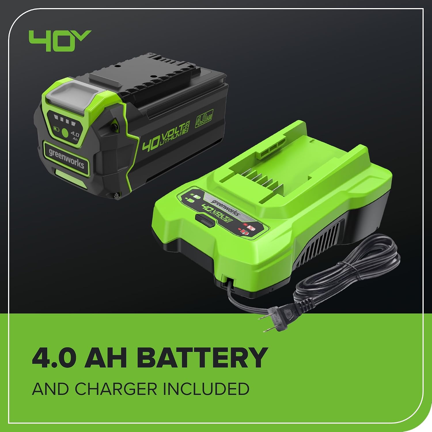 Greenworks 40V 17' Cordless Lawn Mower – Brushless Motor, 4.0Ah Battery & Charger (75+ Compatible Tools), 2-in-1 Mulch/Bag